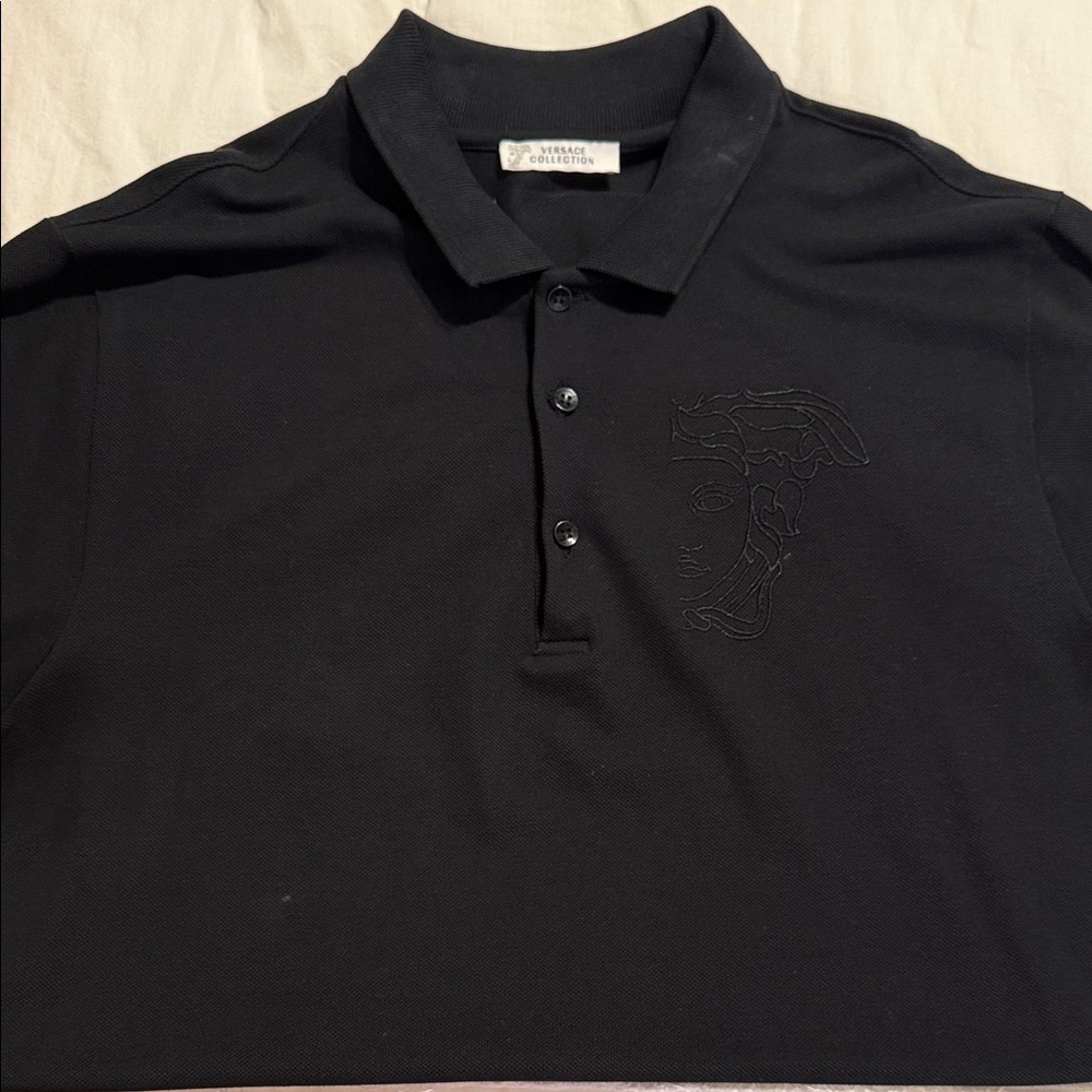 Versace Classic Black Polo Shirt for Men